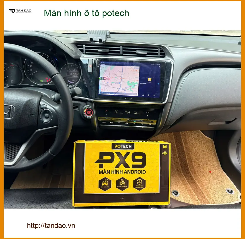 Anh Kiên lắp Màn hình ô tô potech cho Hyundai Accent tại Quận Tân Phú để nâng cấp tiện ích ảnh thực tế 3