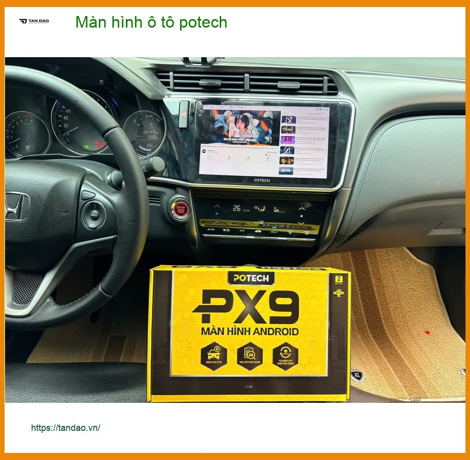 Chị Mai Hương nâng cấp màn hình ô tô Potech cho Hyundai Kona tại Quận 1. ảnh thực tế 4