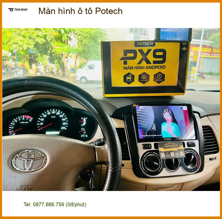 Chú Hưng lắp màn hình ô tô Potech cho Ford Everest tại Quận Tân Phú để trải nghiệm công nghệ mới ảnh thực tế 3