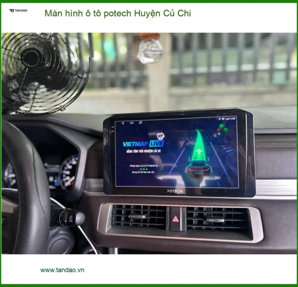 Nơi Lắp Màn Hình Android Ô Tô hình ô tô potech Huyện Củ Chi - Giá Tốt TPHCM