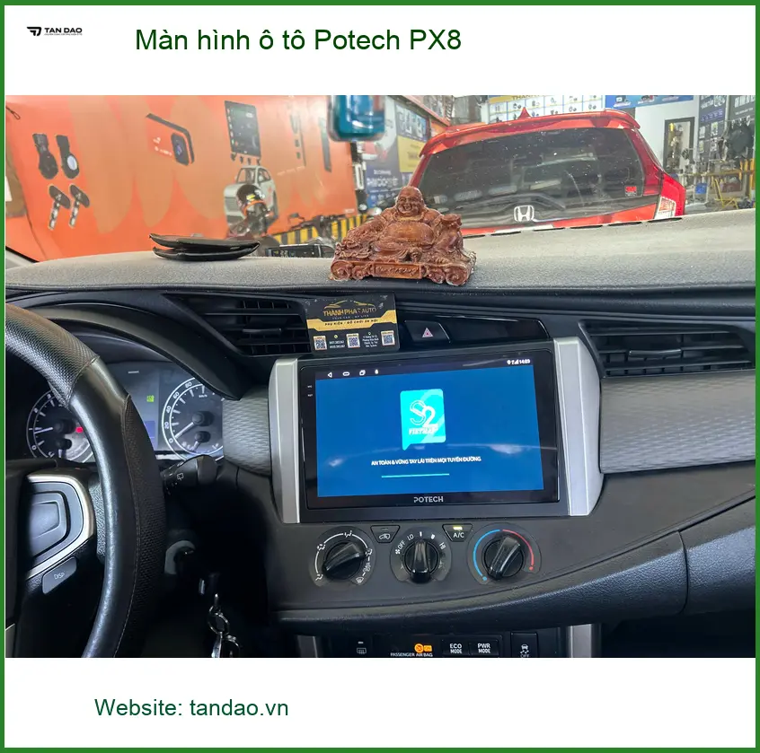 Chú Minh lắp Màn hình ô tô Potech PX8 cho Mitsubishi Attrage tại Cần Giờ để cập nhật công nghệ ảnh thực tế 3