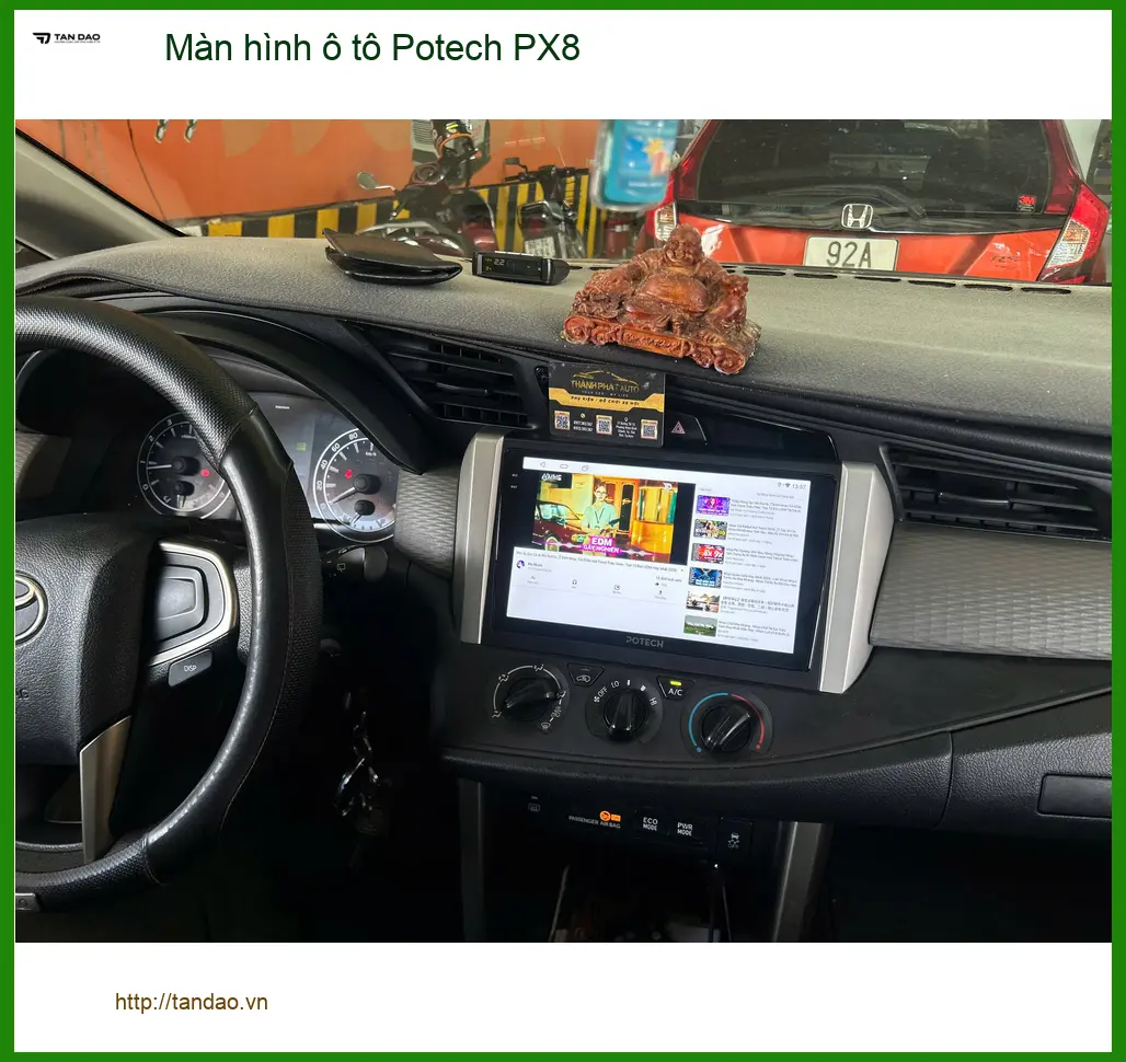 Chú Minh lắp Màn hình ô tô Potech PX8 cho Mitsubishi Attrage tại Cần Giờ để cập nhật công nghệ ảnh thực tế 4