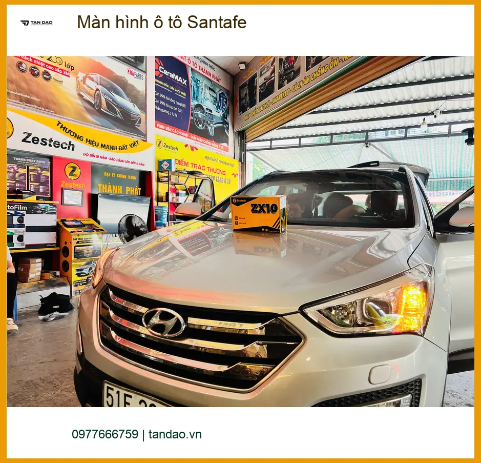 Anh Khang lắp màn hình ô tô Santafe Quận 12 tìm địa chỉ uy tín