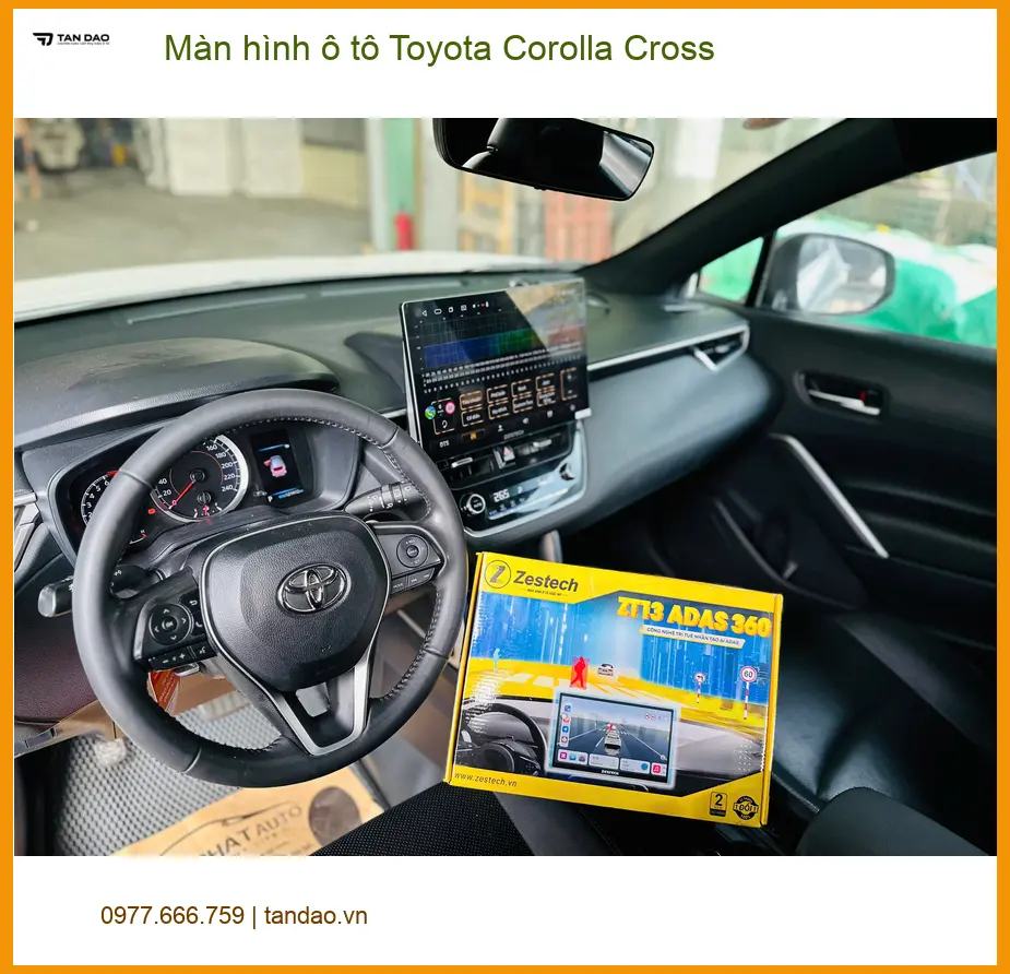 Chị Ngọc Anh nâng cấp màn hình ô tô Toyota Corolla Cross Quận 9 để hành trình lái xe không còn nhàm chán