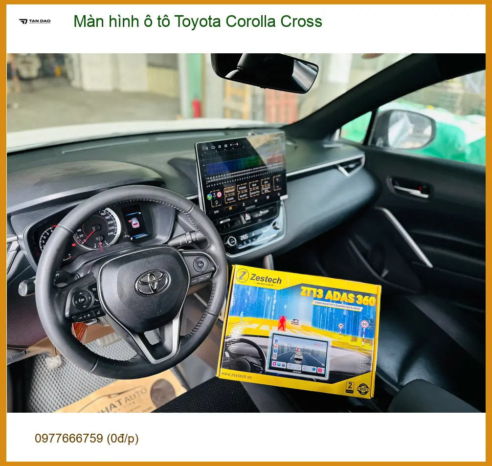 Anh Quang lắp màn hình ô tô Toyota Corolla Cross tại Quận 12 vì màn hình cũ bị giật lag