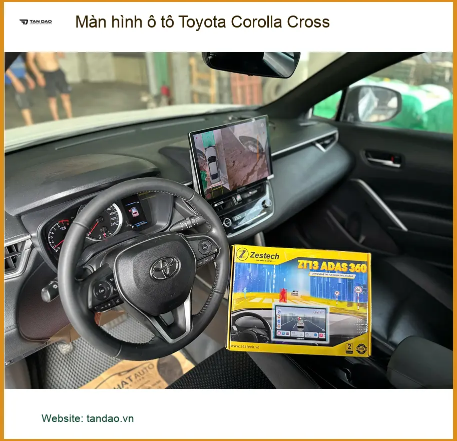 Anh Quang lắp màn hình ô tô Toyota Corolla Cross tại Quận 12 vì màn hình cũ bị giật lag ảnh thực tế 3
