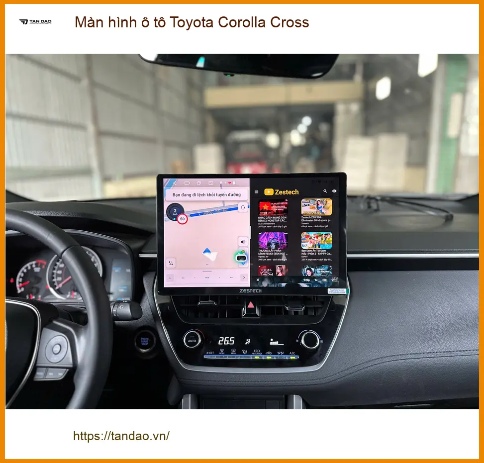 Anh Quang lắp màn hình ô tô Toyota Corolla Cross tại Quận 12 vì màn hình cũ bị giật lag ảnh thực tế 4