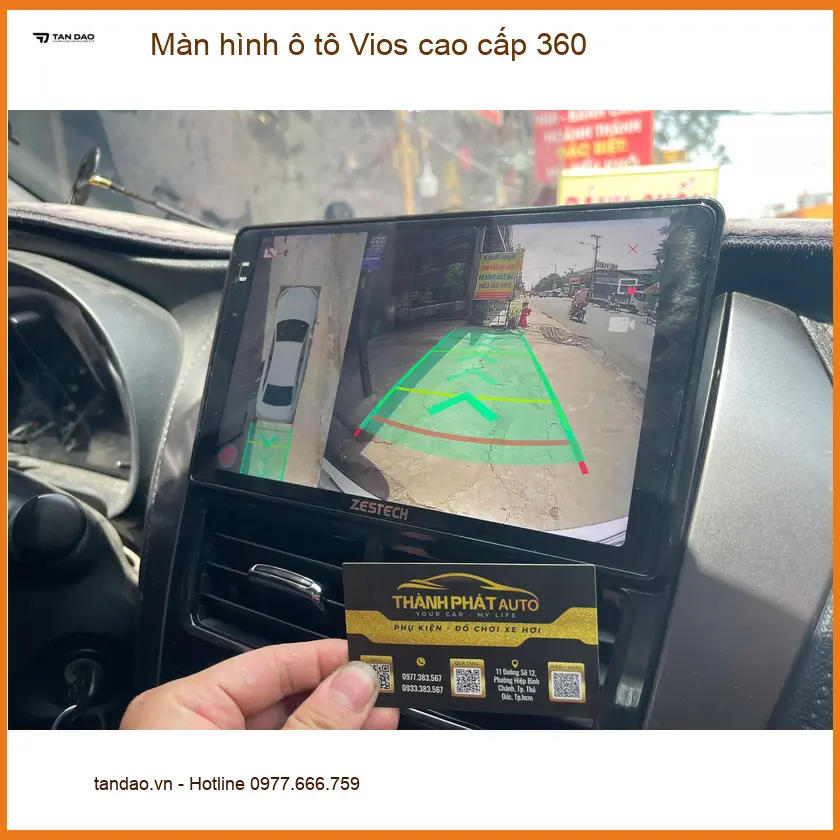 Anh Kiên gắn màn hình ô tô Vios cao cấp 360 ở Hóc Môn để lái xe an toàn ảnh thực tế 3