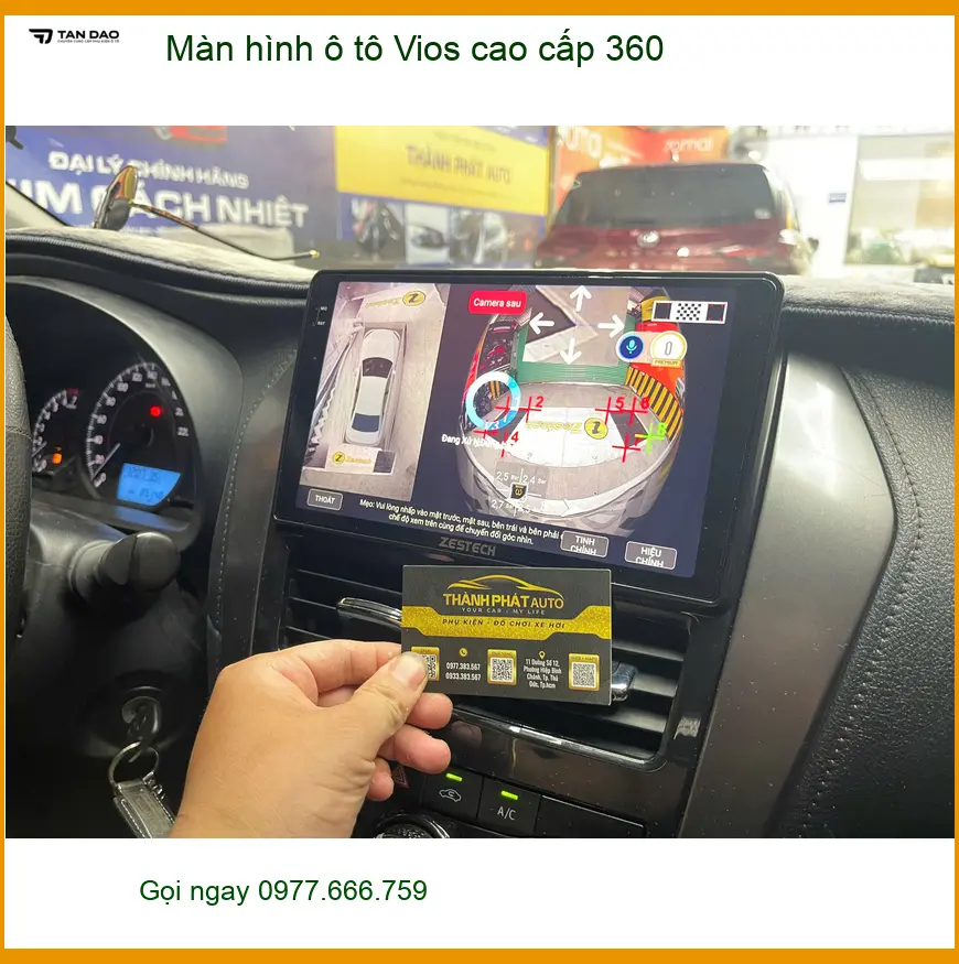 Anh Tấn lắp màn hình ô tô Vios 360 cao cấp tại Thủ Đức để quan sát toàn cảnh ảnh thực tế 3