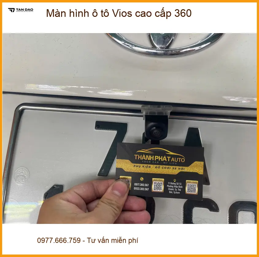 Anh Tấn lắp màn hình ô tô Vios 360 cao cấp tại Thủ Đức để quan sát toàn cảnh ảnh thực tế 4