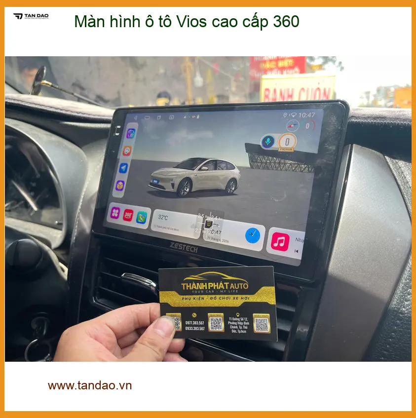 Anh Khôi lắp màn hình ô tô 360 cao cấp cho Vios tại Cần Giờ ảnh thực tế 2