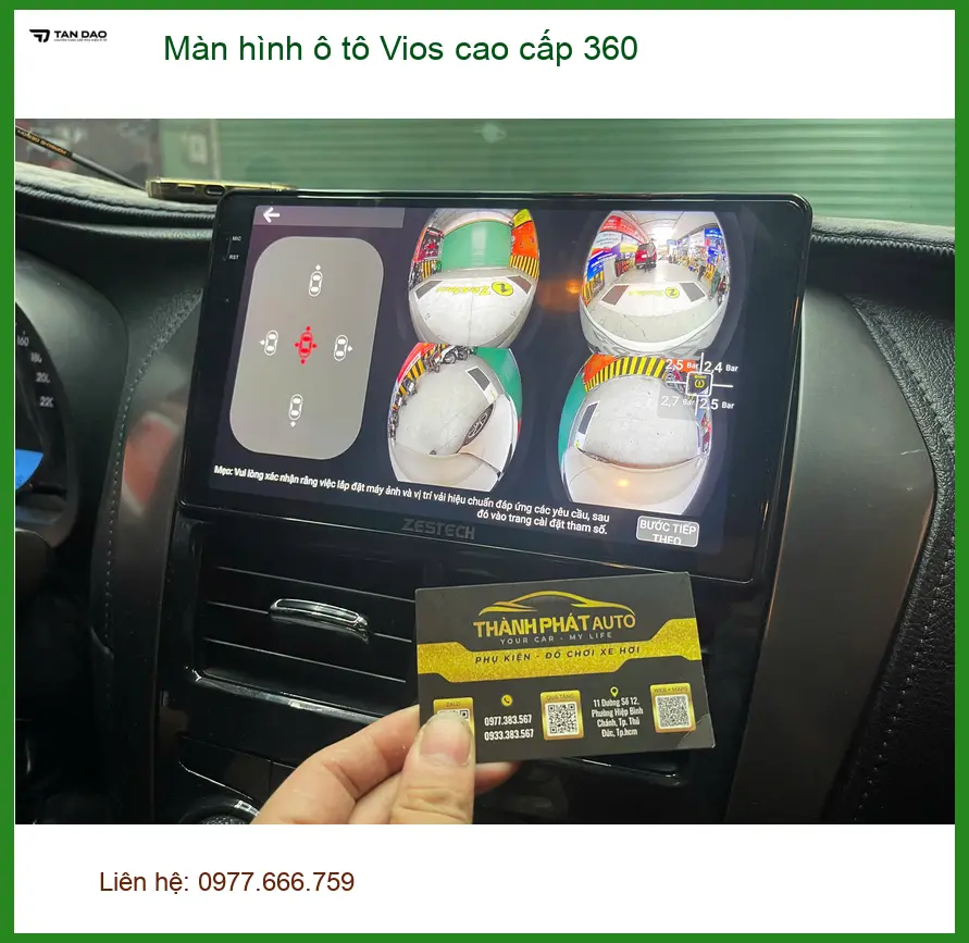 Anh Khôi lắp màn hình ô tô 360 cao cấp cho Vios tại Cần Giờ ảnh thực tế 4