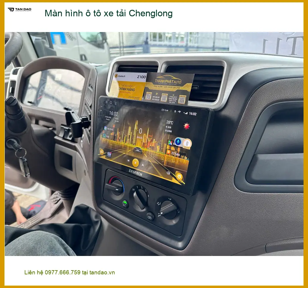 Chú Phong lắp màn hình xe tải Chenglong tại Nhà Bè cần hỗ trợ lái xe an toàn