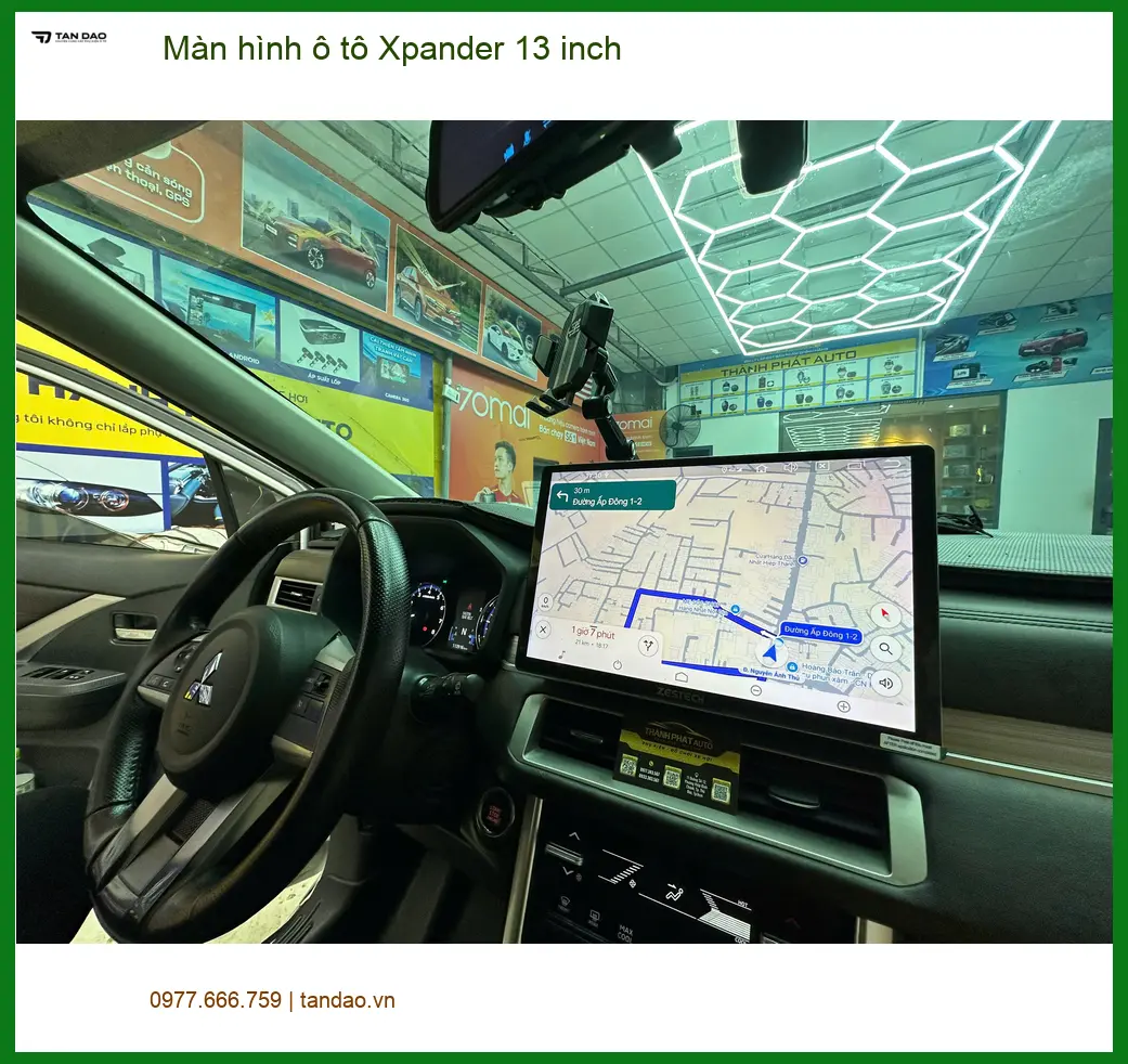 Anh Khang lắp màn hình 13 inch Xpander Quận 12 để nâng cấp giải trí