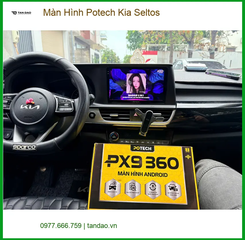 Anh Minh lắp Màn Hình Potech Kia Seltos ở Quận Tân Bình muốn nâng cấp giải trí ảnh thực tế 4