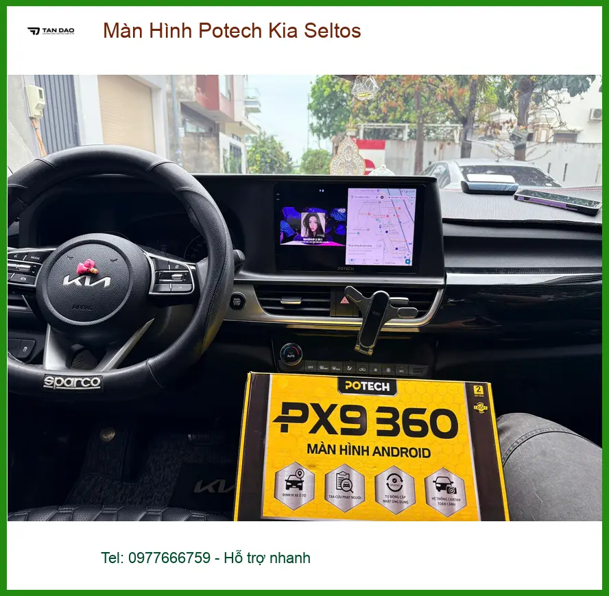Anh Minh lắp Màn Hình Potech Kia Seltos ở Quận Tân Bình muốn nâng cấp giải trí ảnh thực tế 5
