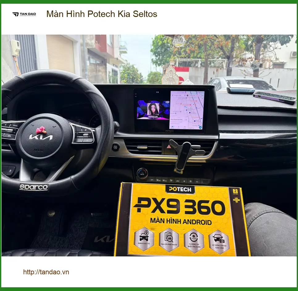 Chị Thảo lắp Màn Hình Potech Kia Seltos tại Quận 5 để nâng cấp trải nghiệm lái ảnh thực tế 2