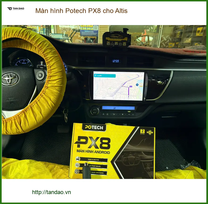 Anh Khang lắp Màn hình Potech PX8 cho Altis tại Quận Tân Phú ảnh thực tế 5