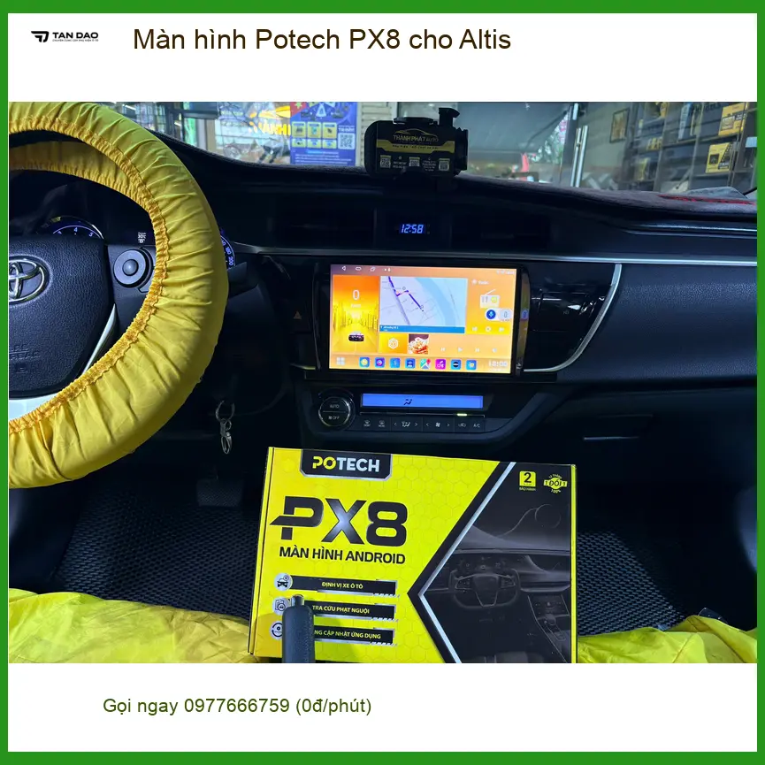 Anh Cường lắp Màn hình Potech PX8 cho Altis ở Quận 2 để nâng cấp tiện ích ảnh thực tế 3