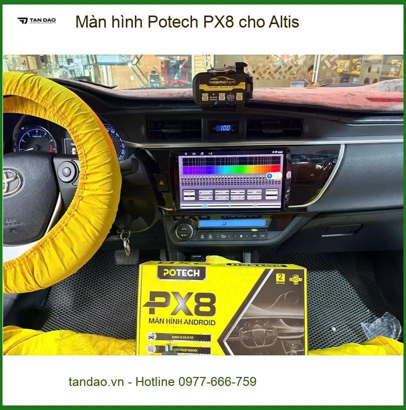 Anh Cường lắp Màn hình Potech PX8 cho Altis ở Quận 2 để nâng cấp tiện ích ảnh thực tế 4