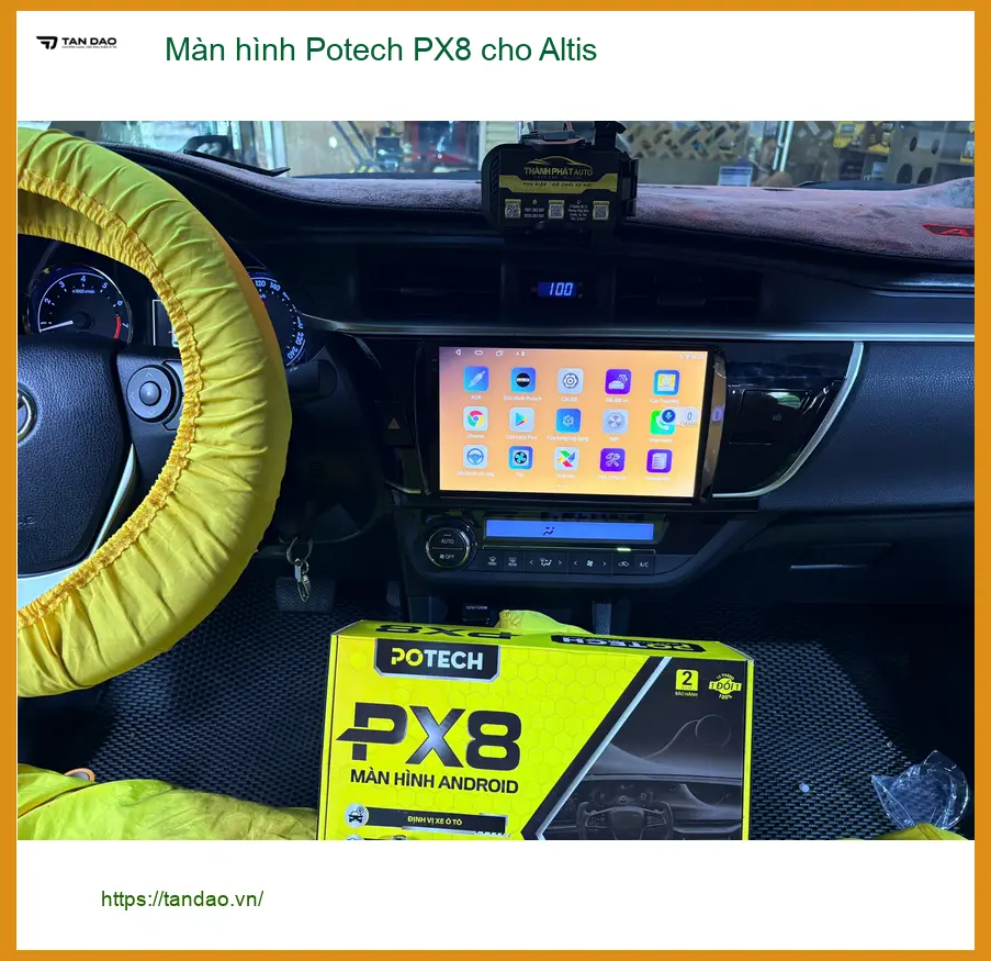Anh Tấn nâng cấp Màn hình Potech PX8 cho Altis Quận 4 để nâng tầm trải nghiệm lái xe ảnh thực tế 4