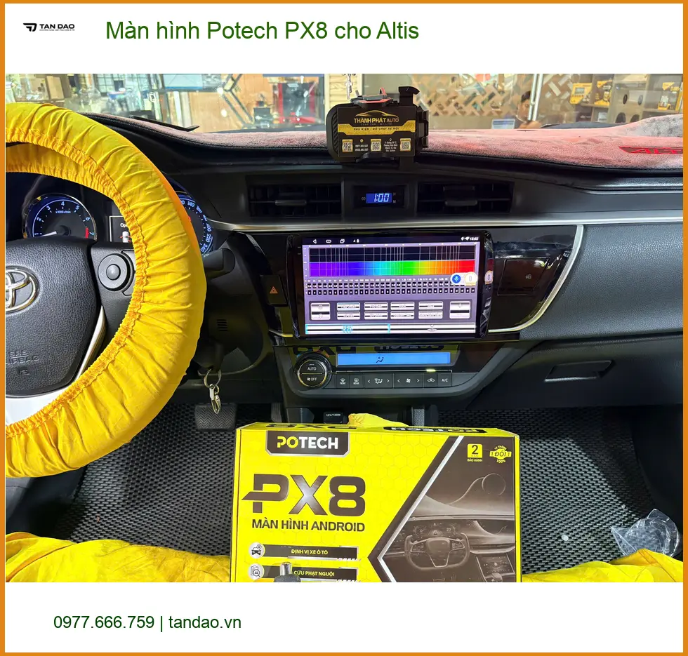 Anh Tấn nâng cấp Màn hình Potech PX8 cho Altis Quận 4 để nâng tầm trải nghiệm lái xe ảnh thực tế 5