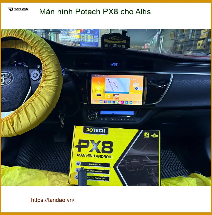 Anh Khang lắp màn hình Potech PX8 cho Altis tại Cần Giờ để nâng tầm giải trí ảnh thực tế 3