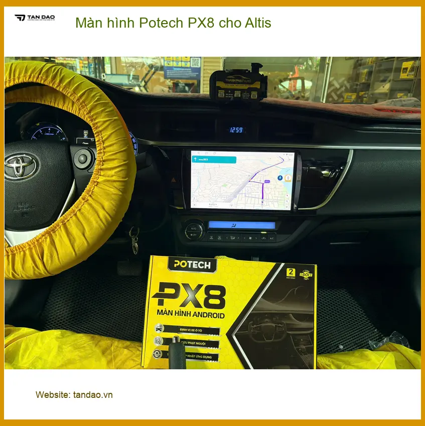 Anh Khang lắp màn hình Potech PX8 cho Altis tại Cần Giờ để nâng tầm giải trí ảnh thực tế 5