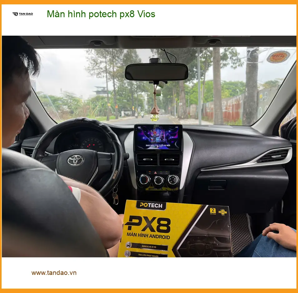 Bác Đạt lắp màn hình Potech PX8 Vios tại Hóc Môn để nâng cấp giải trí ảnh thực tế 3