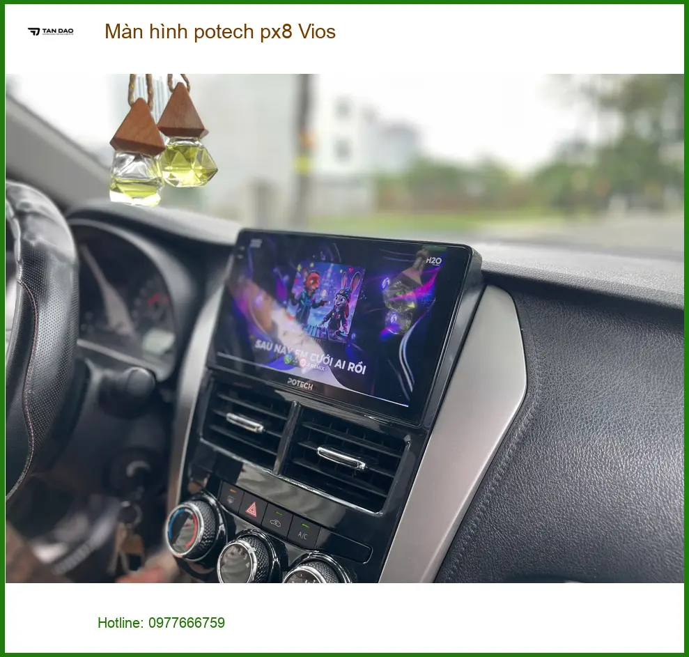 Bác Đạt lắp màn hình Potech PX8 Vios tại Hóc Môn để nâng cấp giải trí ảnh thực tế 4