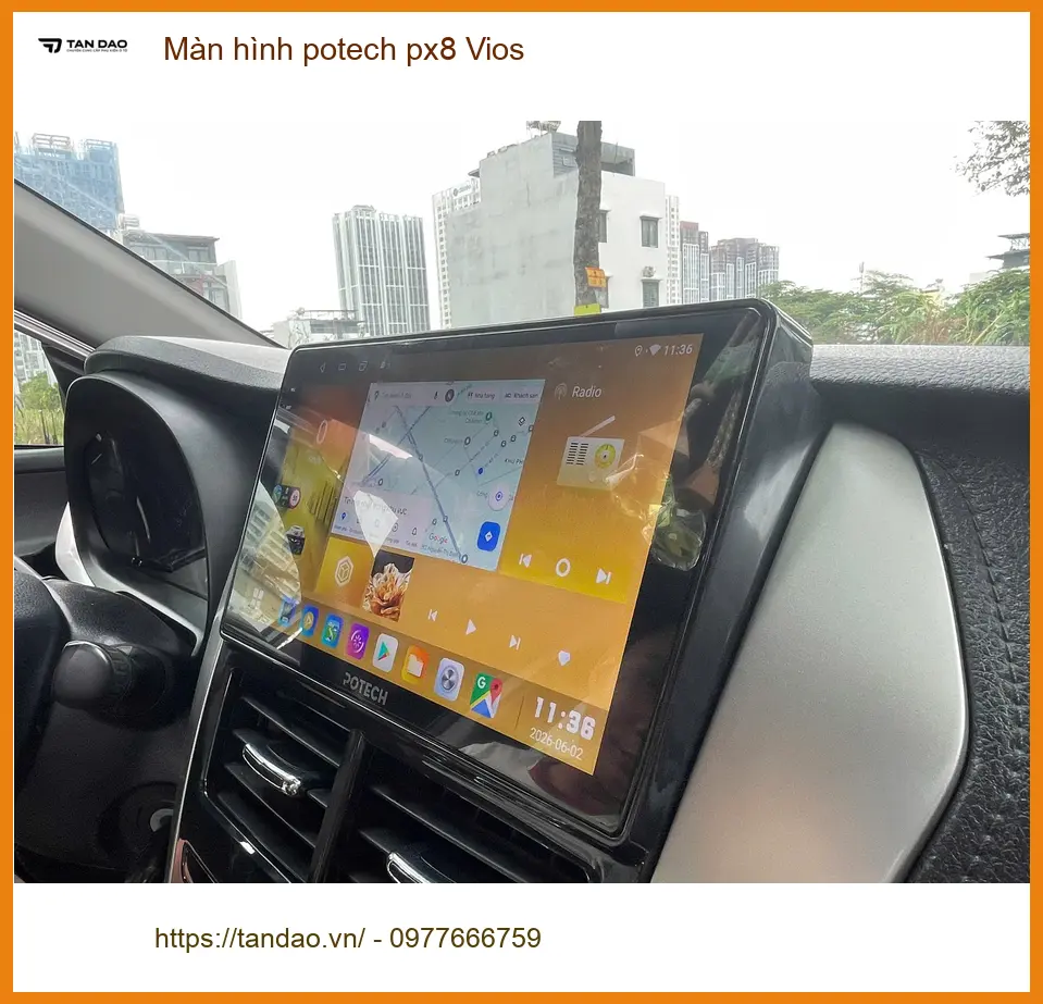 Anh Duy nâng cấp Màn hình Potech PX8 Vios tại Thủ Đức, tiện ích vượt trội ảnh thực tế 4