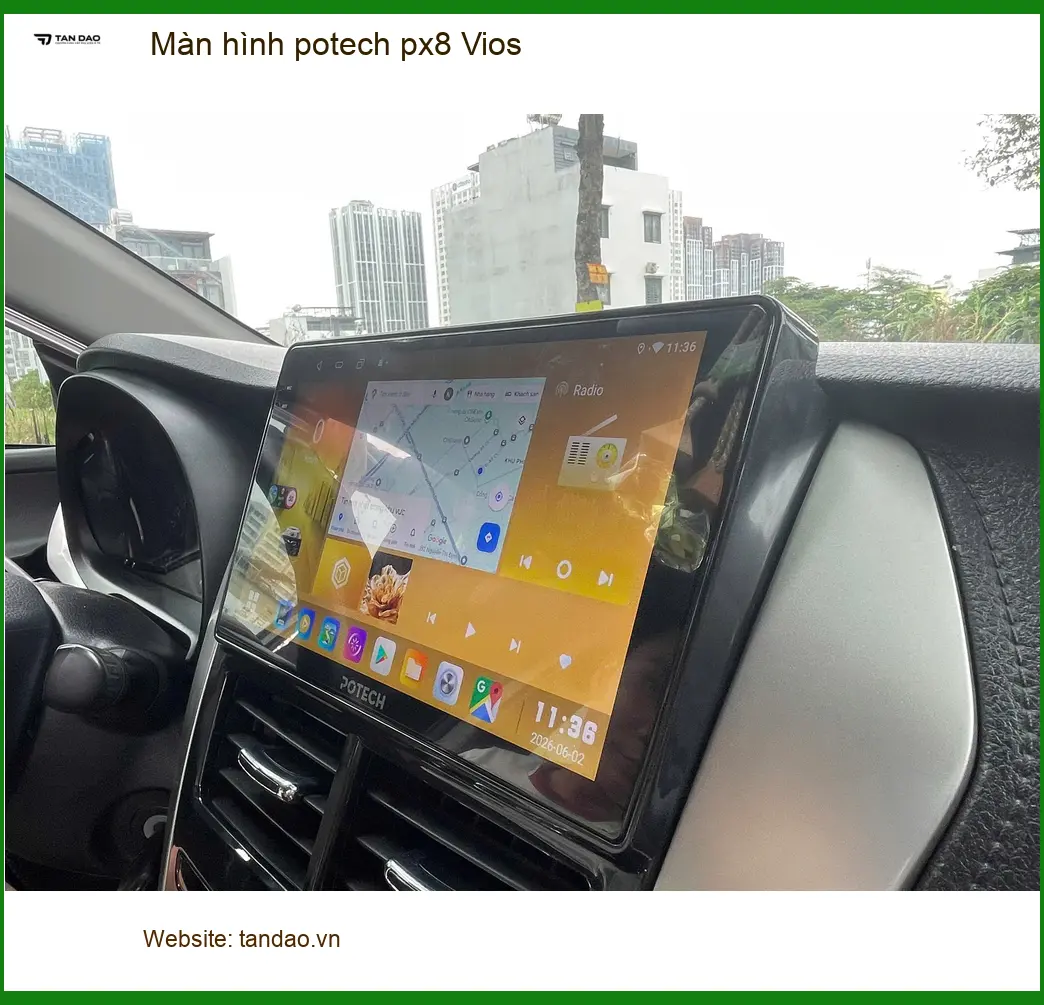 Anh Khôi lắp Màn hình Potech PX8 cho Vios tại Quận Tân Phú để nâng tầm giải trí ảnh thực tế 2