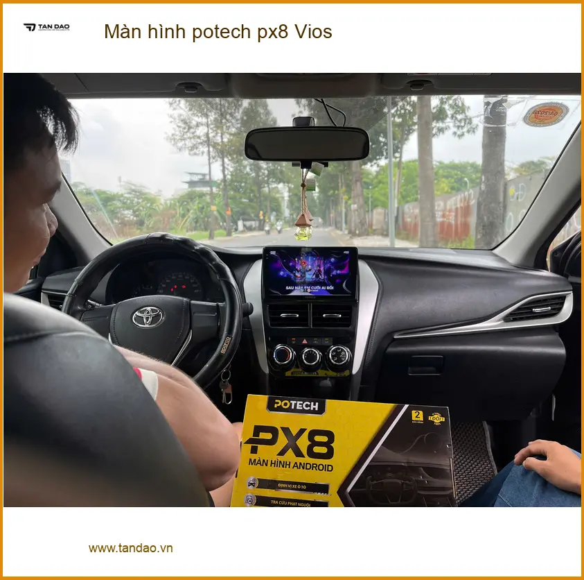 Anh Khôi lắp Màn hình Potech PX8 cho Vios tại Quận Tân Phú để nâng tầm giải trí ảnh thực tế 3