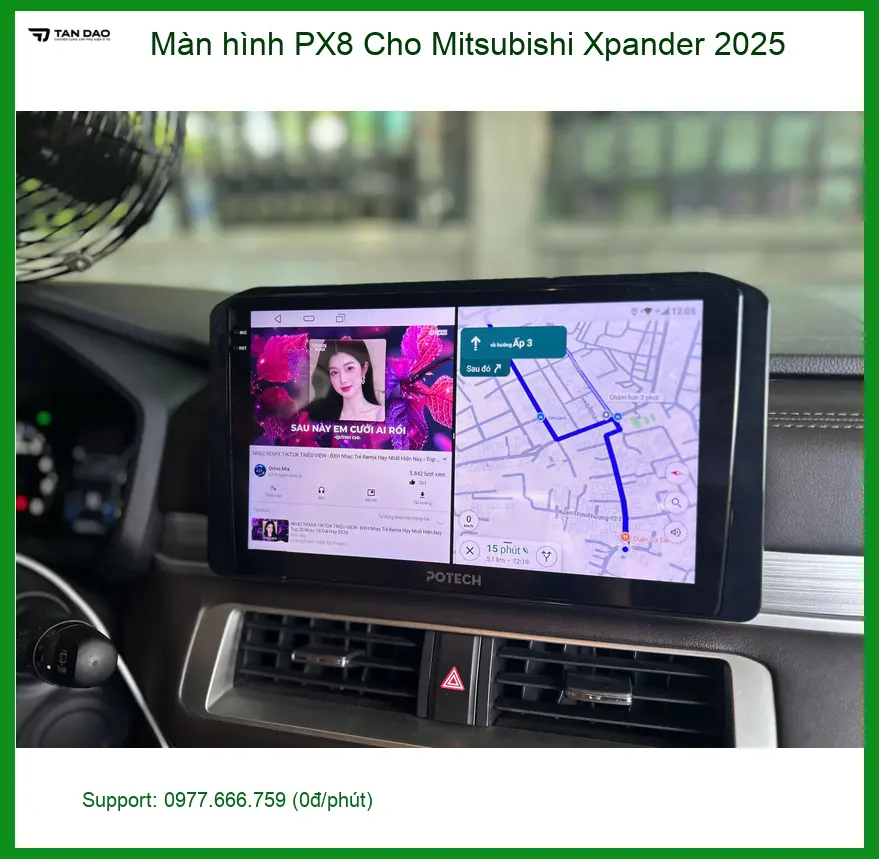 Anh Khôi nâng cấp màn hình PX8 Mitsubishi Xpander 2025 ở Cần Giờ ảnh thực tế 5