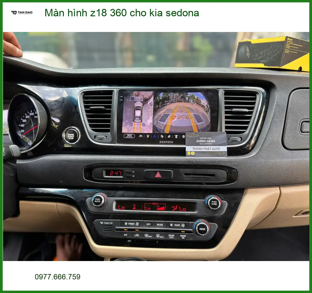 Anh Bách lắp màn hình Z18 360 cho Kia Sedona tại Quận 12 để phục vụ gia đình đi chơi xa ảnh thực tế 3