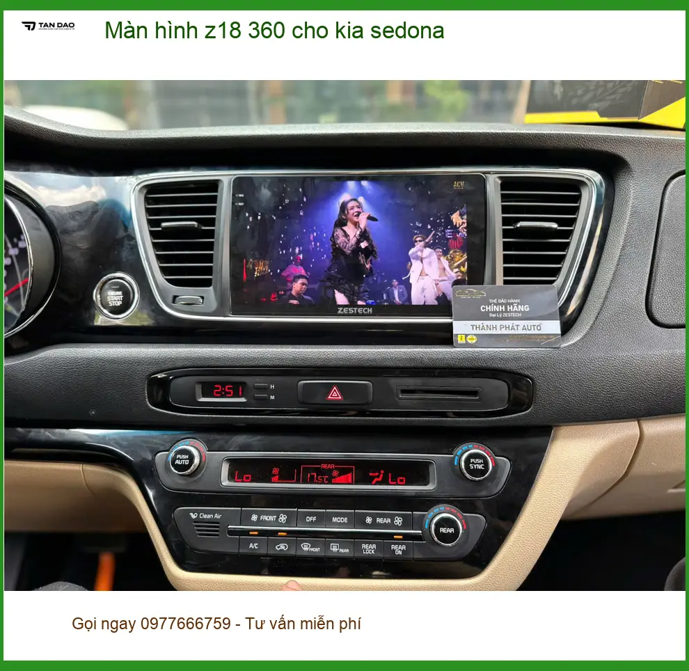 Chú Long lắp Màn hình Z18 360 cho Kia Sedona tại Củ Chi giá tốt, chính hãng ảnh thực tế 2