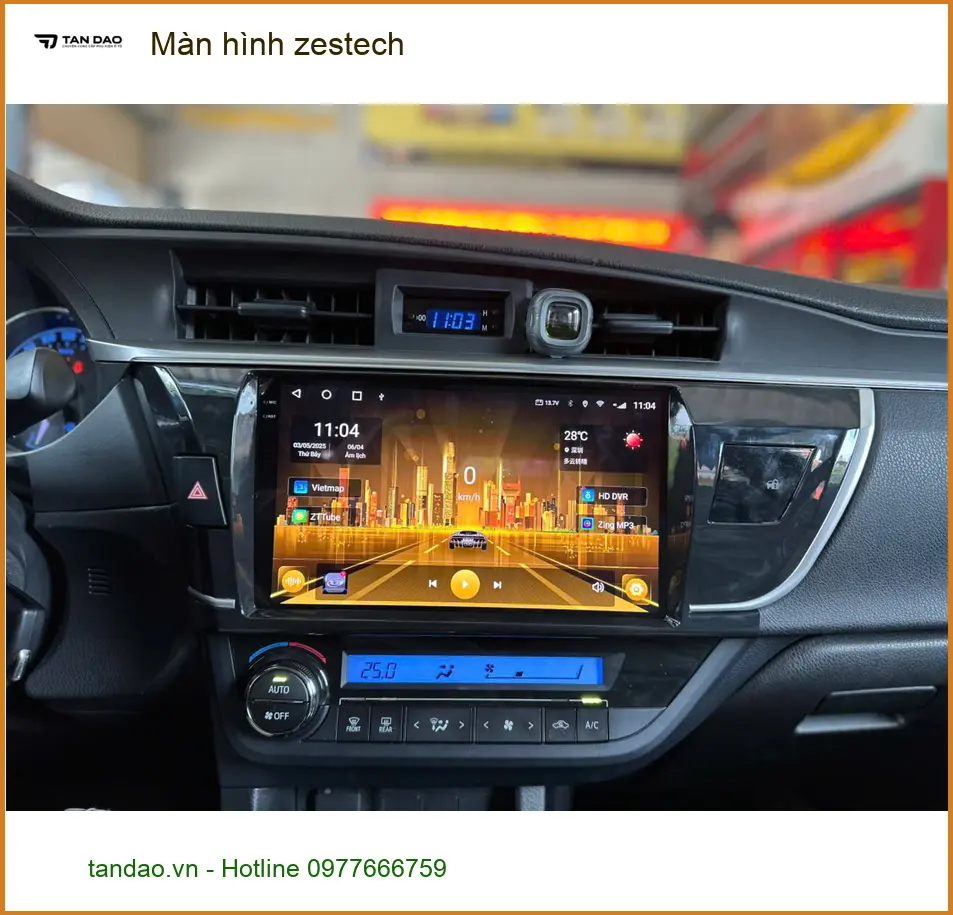 Cô Hà lắp màn hình Zestech cho Toyota Veloz tại Quận 9 để xem phim nghe nhạc ảnh thực tế 3