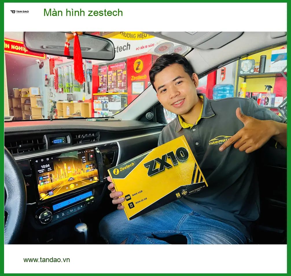 Anh Tấn lắp màn hình Zestech cho VinFast Lux A2.0 tại Quận 5 ảnh thực tế 2