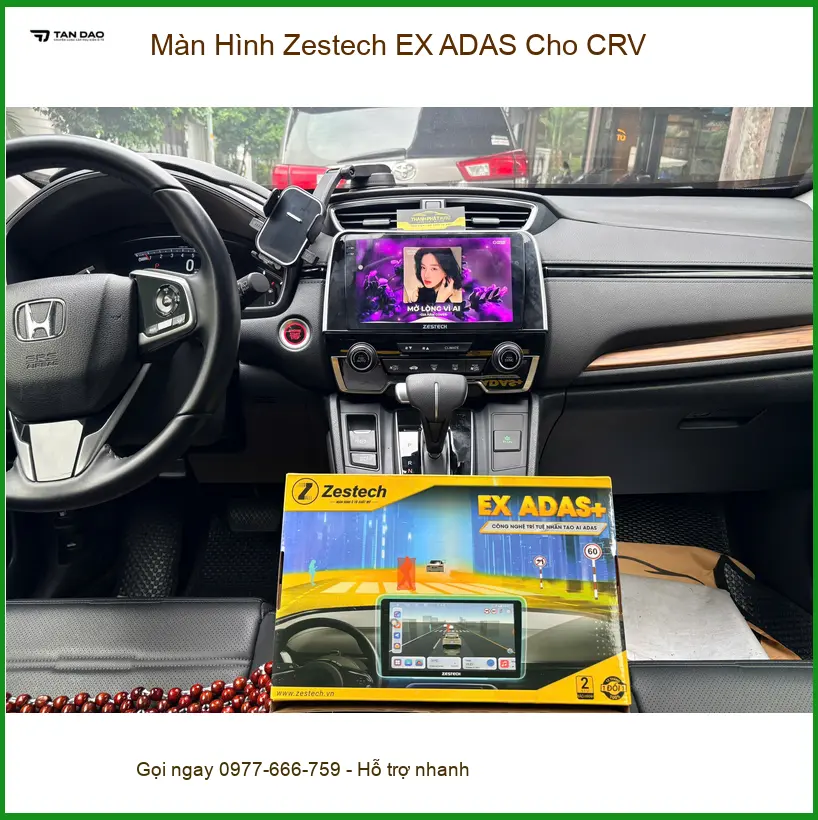 Chú Lâm lắp Màn Hình Zestech EX ADAS cho CRV tại Quận 12 an toàn tiện nghi ảnh thực tế 2