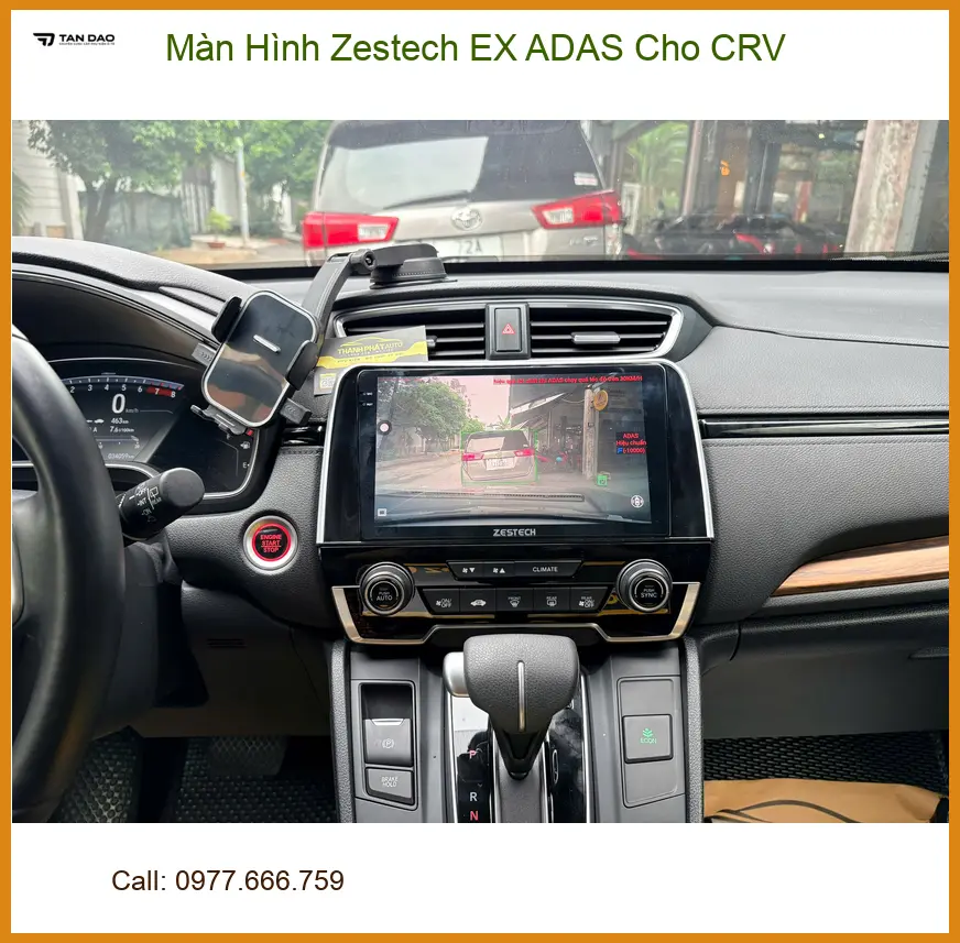 Chú Lâm lắp Màn Hình Zestech EX ADAS cho CRV tại Quận 12 an toàn tiện nghi ảnh thực tế 4