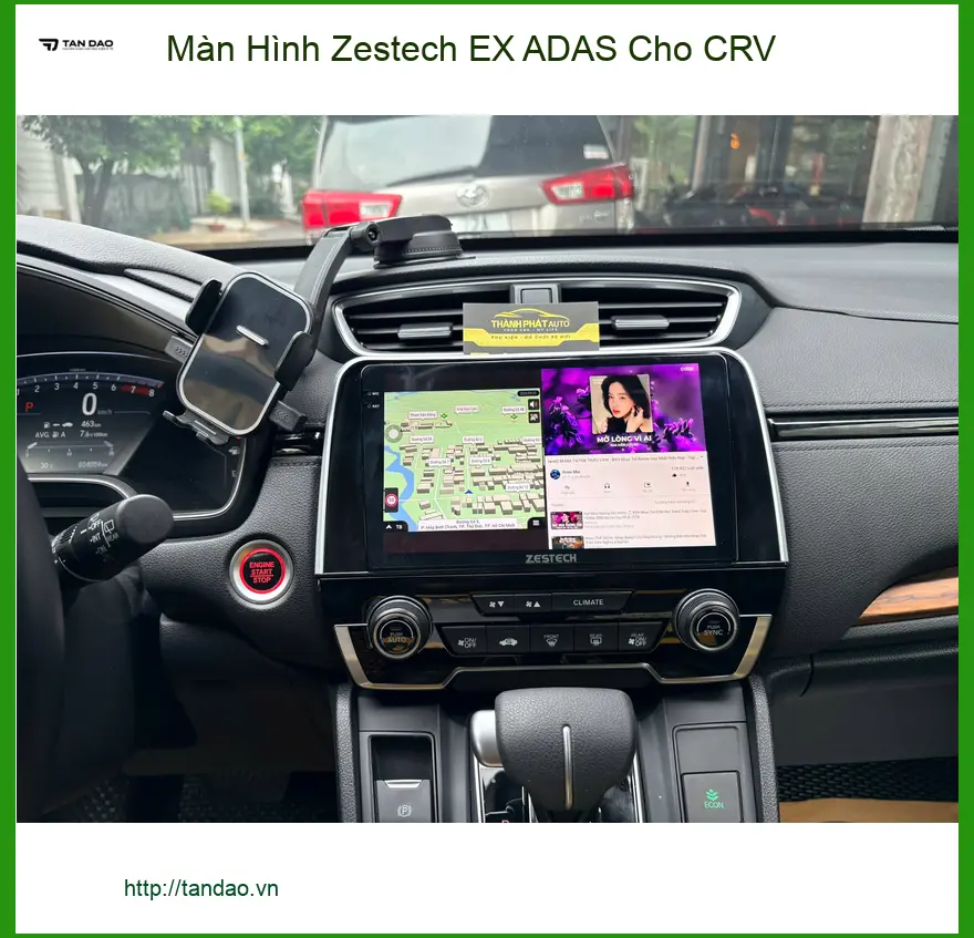 Anh Thành lắp Màn Hình Zestech EX ADAS cho CRV tại Quận 5 để nâng cao trải nghiệm lái an toàn và hiện đại ảnh thực tế 3