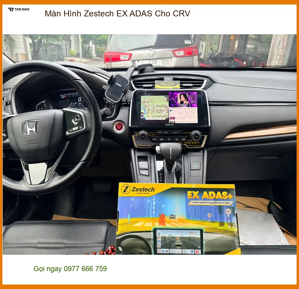 Anh Tùng lắp Màn Hình Zestech EX ADAS cho CRV uy tín tại Hóc Môn ảnh thực tế 3