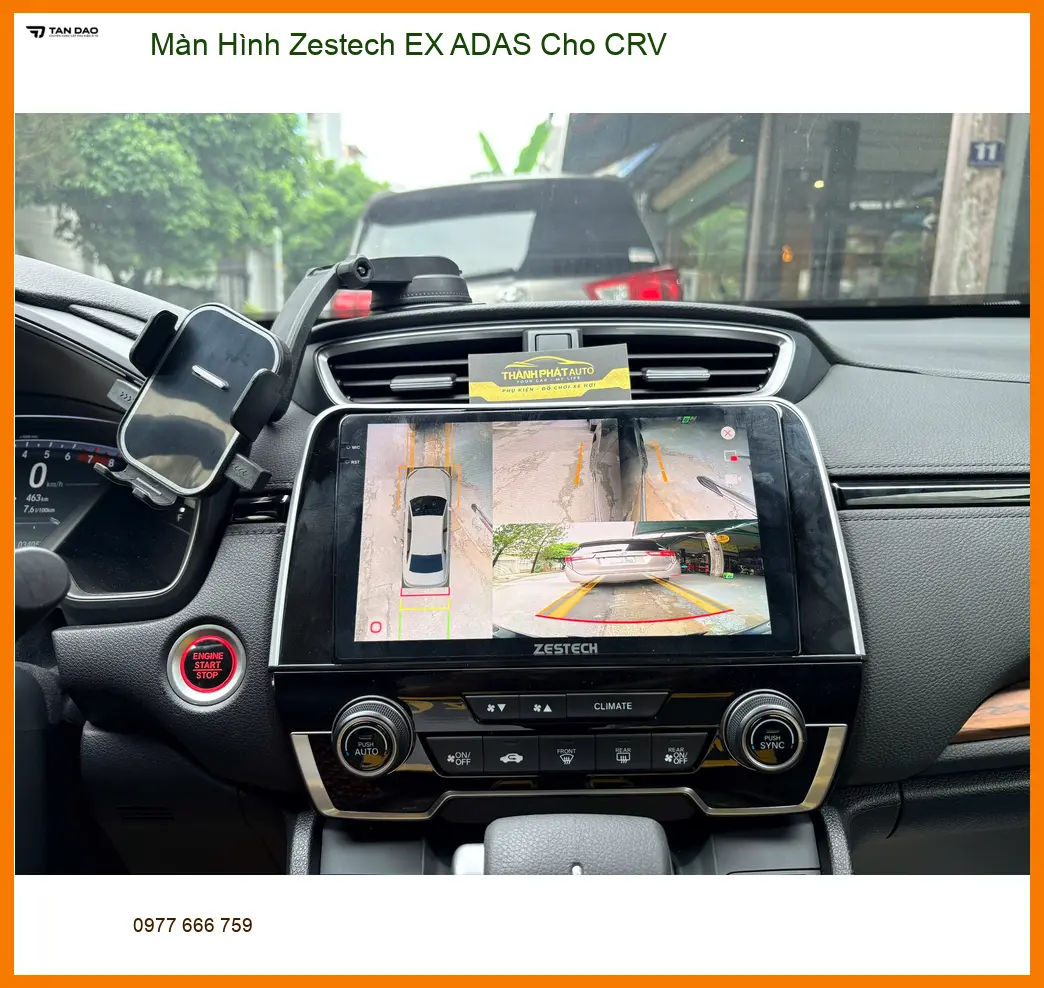 Anh Tùng lắp Màn Hình Zestech EX ADAS cho CRV uy tín tại Hóc Môn ảnh thực tế 4