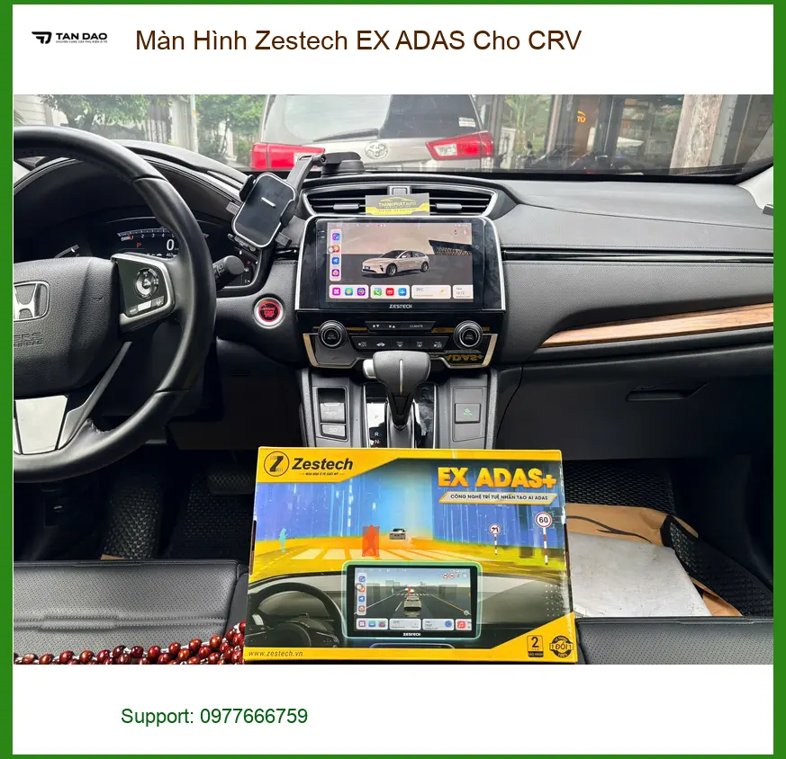 Anh Tùng lắp Màn Hình Zestech EX ADAS cho CRV tại Củ Chi sau khi tìm hiểu nhiều nơi ảnh thực tế 3