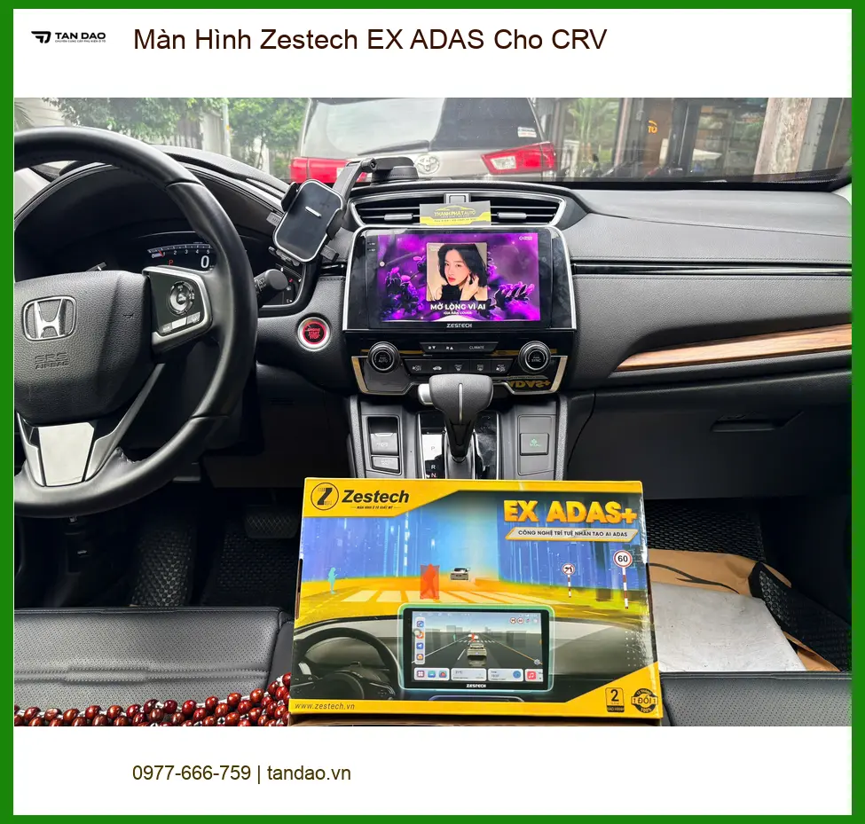 Anh Tùng lắp Màn Hình Zestech EX ADAS cho CRV tại Củ Chi sau khi tìm hiểu nhiều nơi ảnh thực tế 5