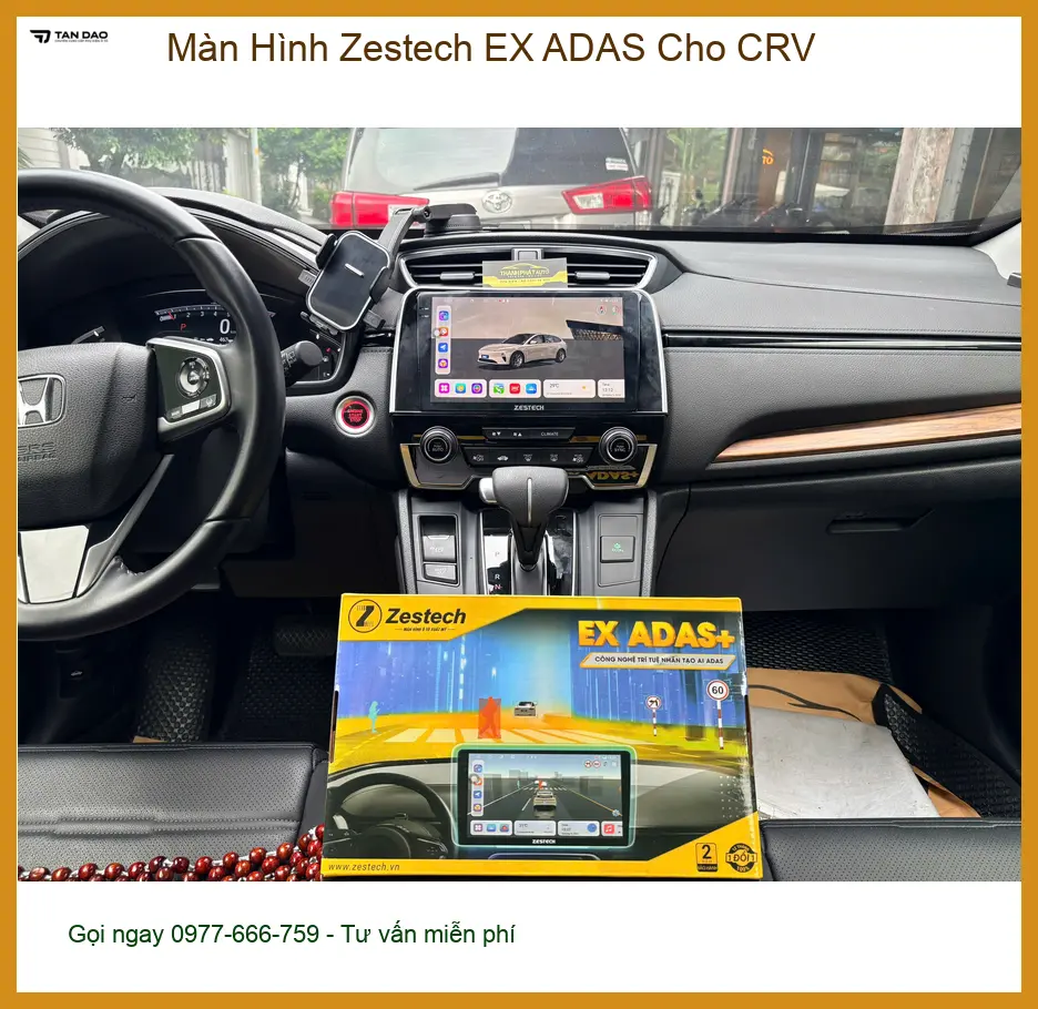 Anh Tuấn Khải nâng cấp Màn Hình Zestech EX ADAS cho CRV tại Quận Tân Bình để lái an toàn ảnh thực tế 2