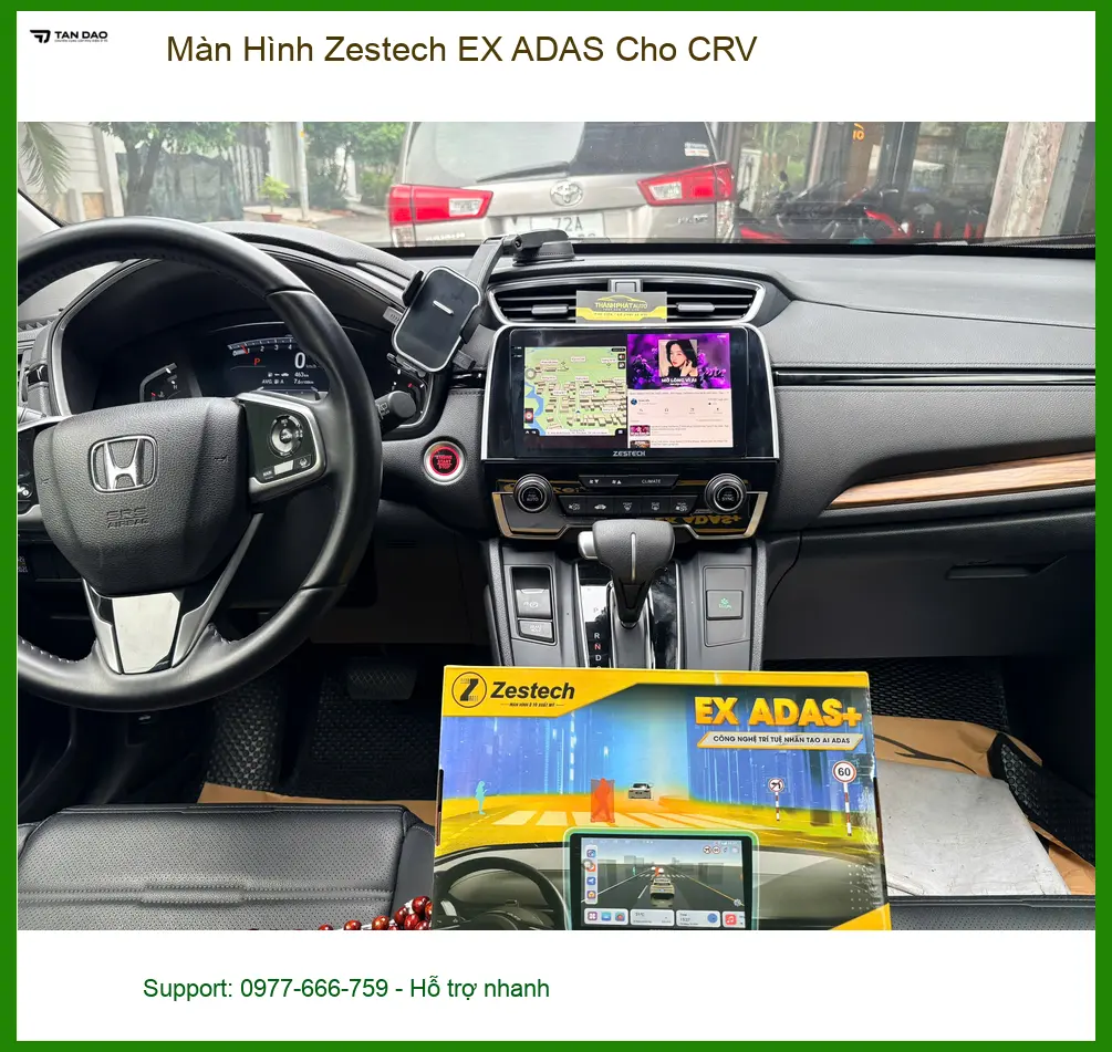 Anh Tuấn Khải nâng cấp Màn Hình Zestech EX ADAS cho CRV tại Quận Tân Bình để lái an toàn ảnh thực tế 3