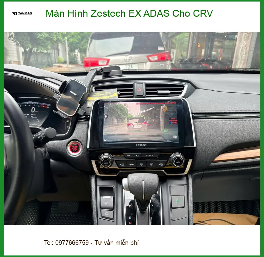 Anh Tấn nâng cấp Màn Hình Zestech EX ADAS cho CRV tại Quận 1 để hỗ trợ lái an toàn ảnh thực tế 3
