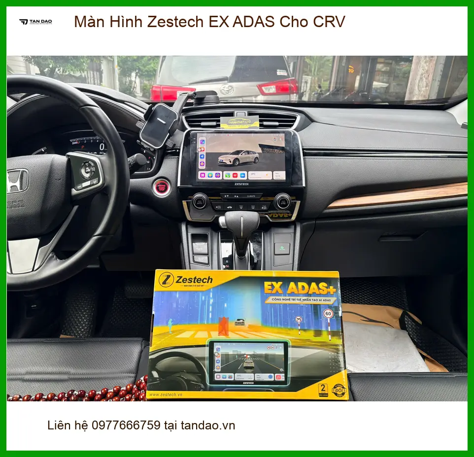 Anh Tấn nâng cấp Màn Hình Zestech EX ADAS cho CRV tại Quận 1 để hỗ trợ lái an toàn ảnh thực tế 5