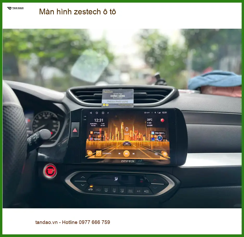 Chú Phong nâng cấp màn hình Zestech ô tô cho Hyundai Santa Fe tại Quận Thủ Đức ảnh thực tế 3
